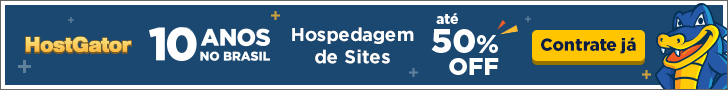 Promoção especial HostGator 10 anos - 50% de desconto