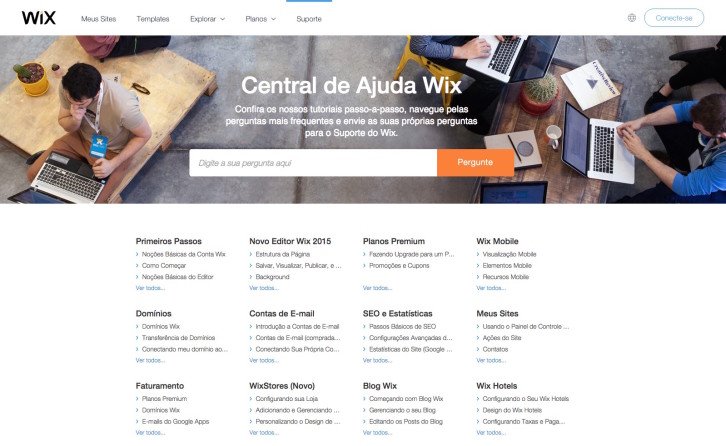 Central de Ajuda Wix