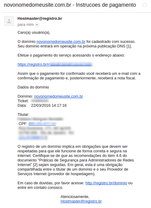passo 5 - registro.br - segundo email confirmacao pedido