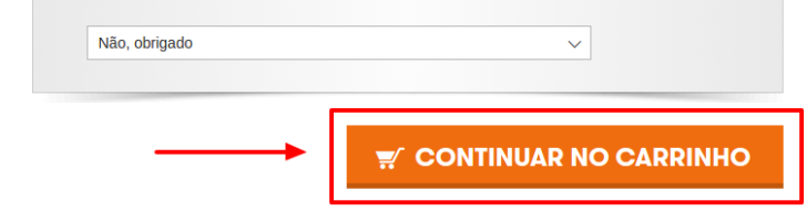 passo 3 - continuar no carrinho godaddy