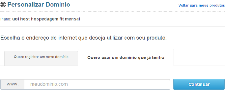 uolhost configurar domínio