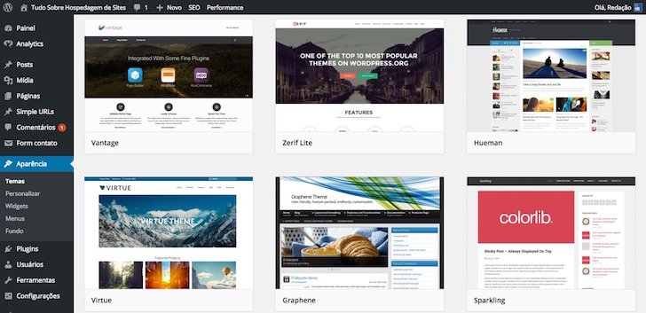 wordpress galeria de temas